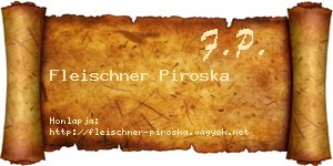 Fleischner Piroska névjegykártya